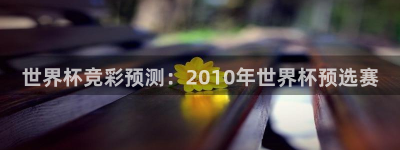 世界杯比赛直播:世界杯竞彩预测:2010年世界杯预选赛